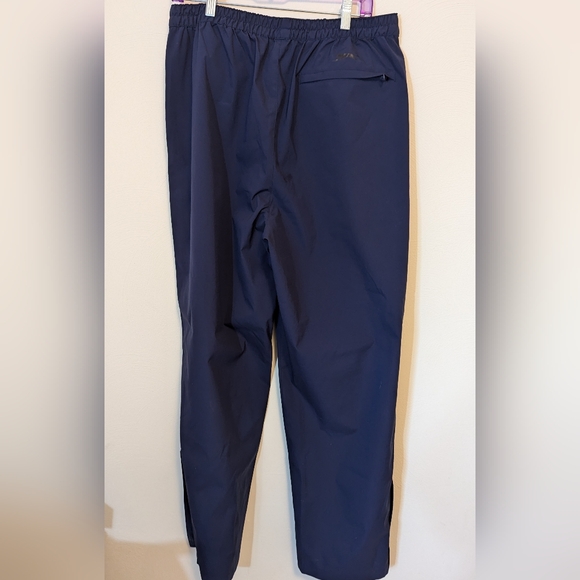 Slazenger Mens Golf Rain Pants Navy Blue Zip / Hook Loop Close Ankle, Size Large - Picture 10 of 10